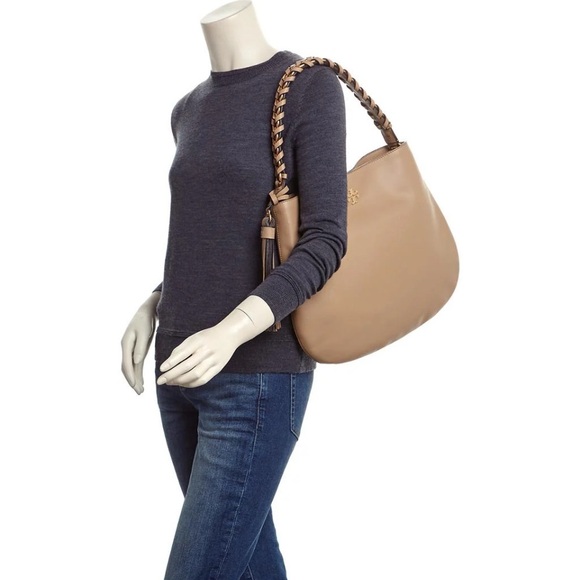 Tory burch Brooke Whipstitch Chain Leather Hobo bag - Picture 1 of 12